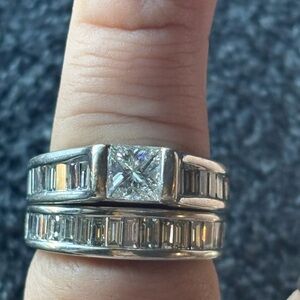 14k white gold diamond ring